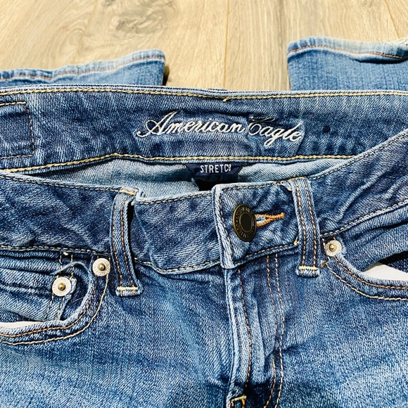 American Eagle Blue Jeans Size 0 Short Stretch RN 54485 - Picture 11 of 13